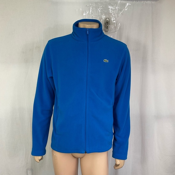 Lacoste Sport Men’s Blue Devanlay Long Sleeve Fleece Full Zip Jacket Size XL - Picture 3 of 14